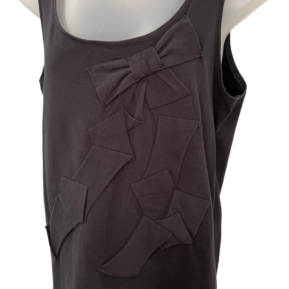 Kate Spade Black Bow Tank Top Size Large - Picture 2 of 9